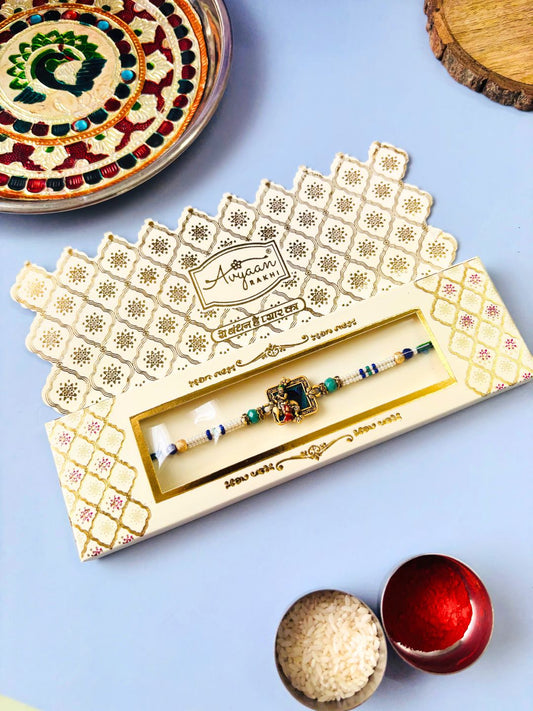 Traditional Krishna ji Rakhi with Roli Chawal