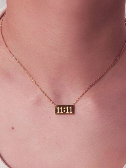 11 11 Manifestation Necklace Pendant (Rose Gold)