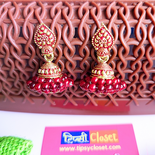 Oxidized Jhumki TC-28 (Brown)