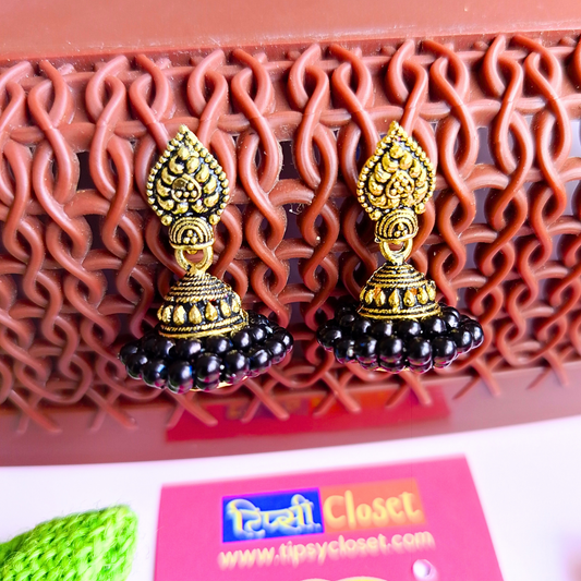 Oxidized Jhumki TC-28 (Black)