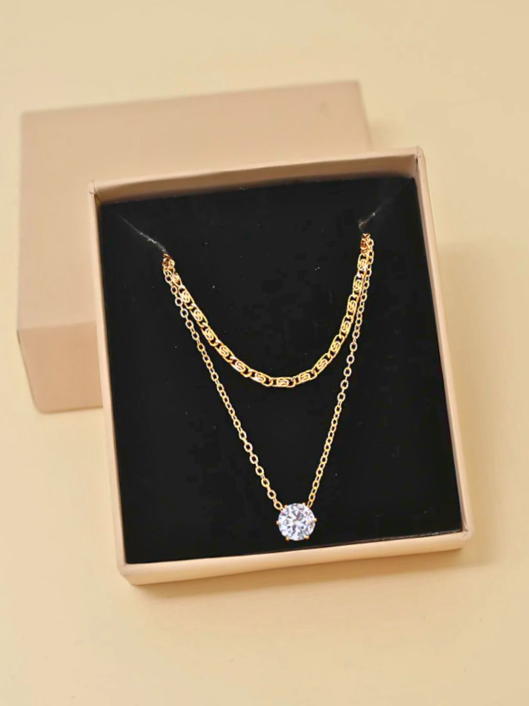 Layering AD Necklace Chain (Gold)