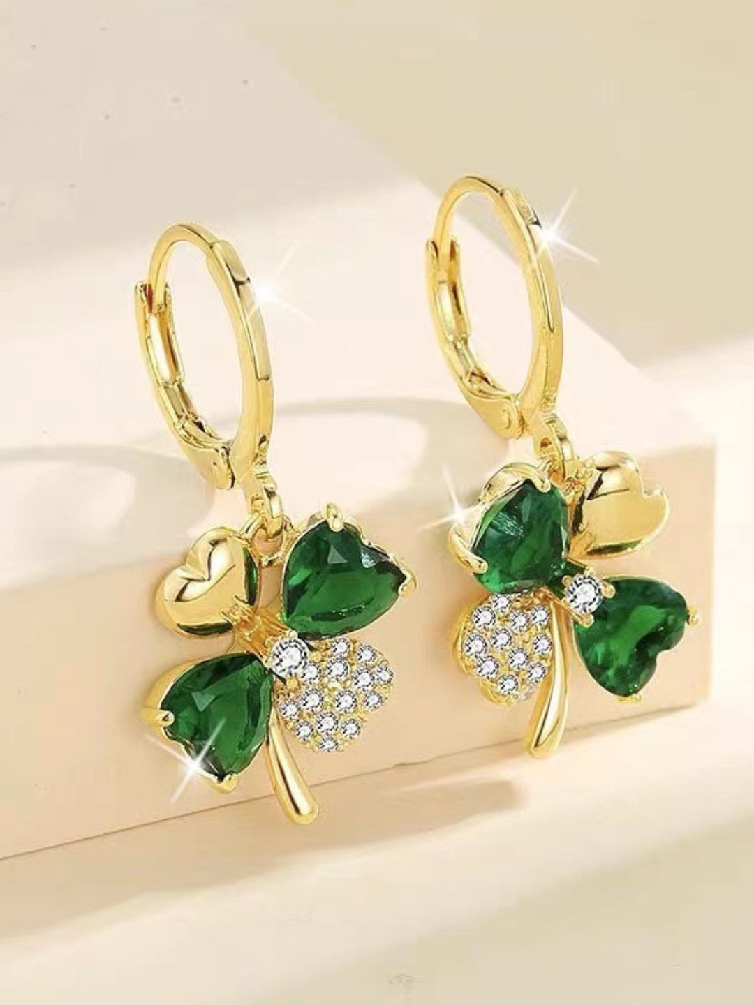 Green Clover AD Earrings