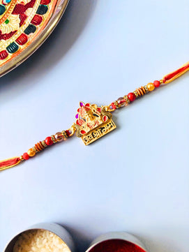 Shri Ramji Traditional Rakhi with Roli Chawal for Brother