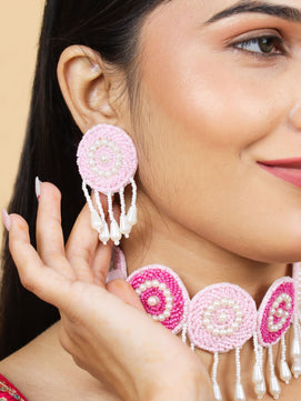 Pink Earring Set