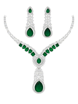 Sophia AD Jewellery Set (Green)