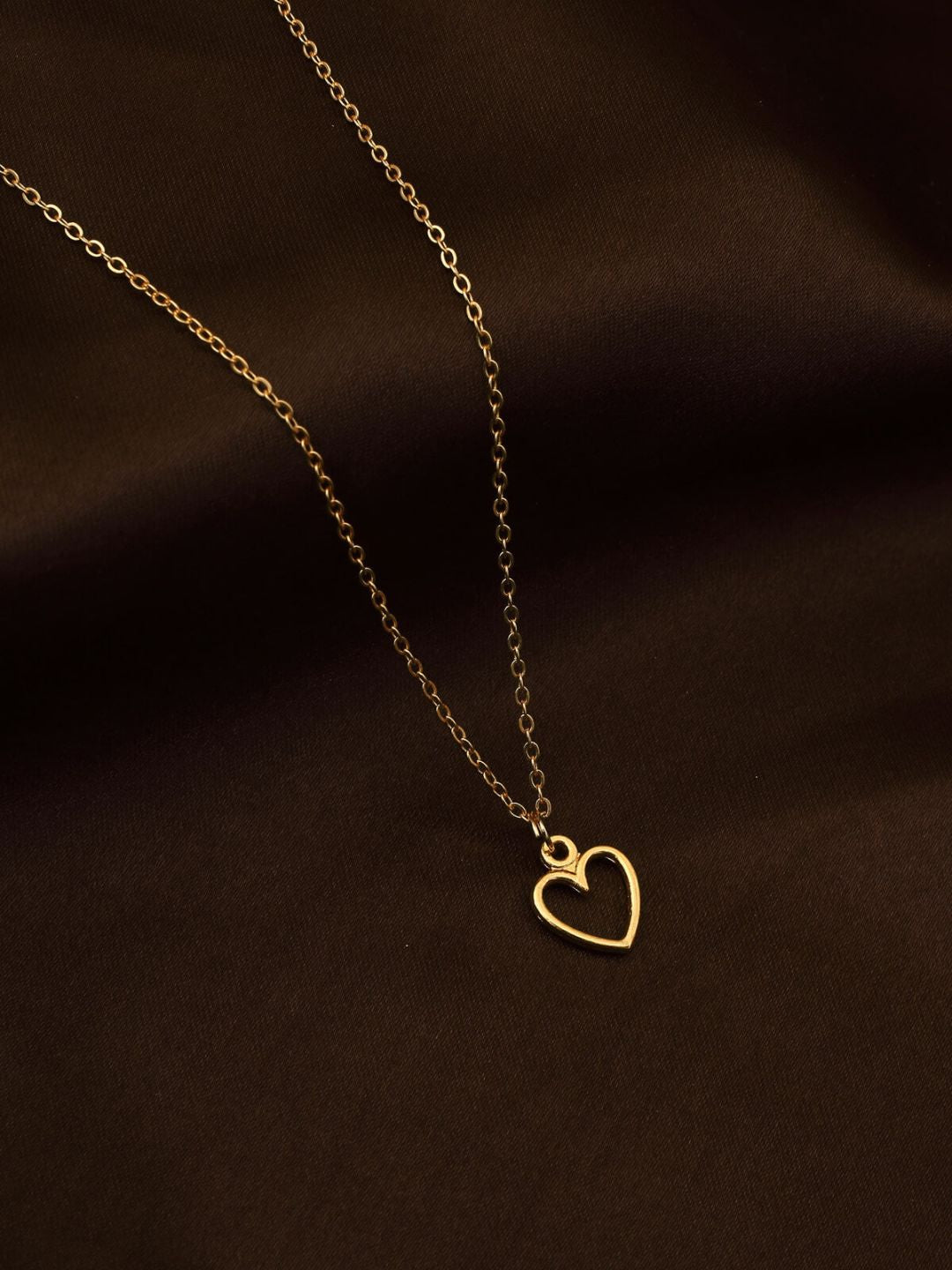 Dainty Heart Necklace Chain (Gold)