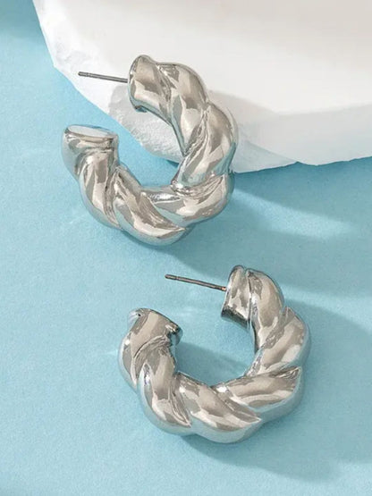 Twisted Hoops (Silver)