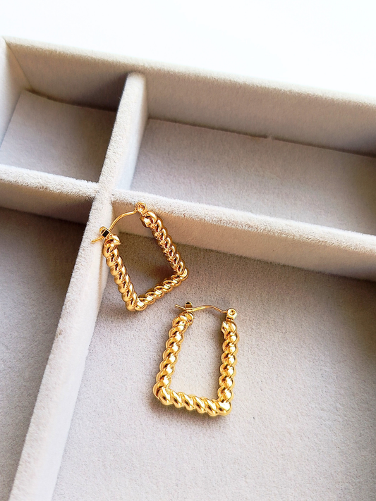 Geometric Hoops (Gold)