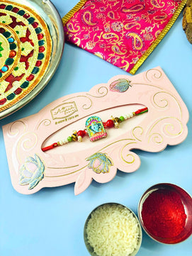 O My Friend Ganesha Kids Rakhi with Roli Chawal for Kids