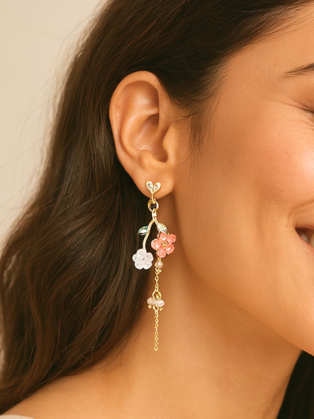 Pinterest Flower Tassel Earrings