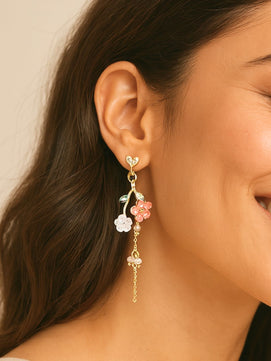 Pinterest Flower Tassel Earrings