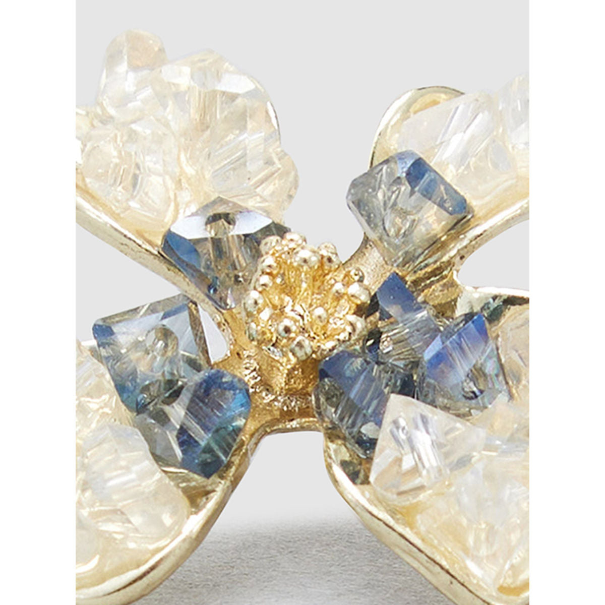 Designer Blue Flower Earrings