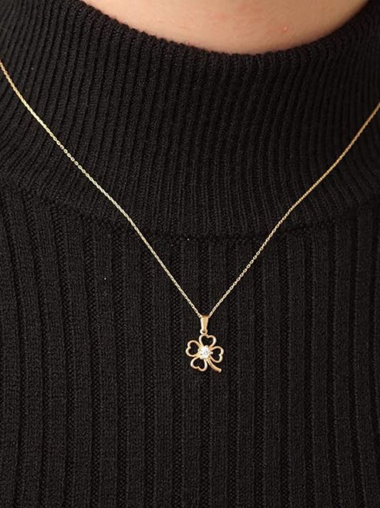Flower AD Necklace Chain (Gold)