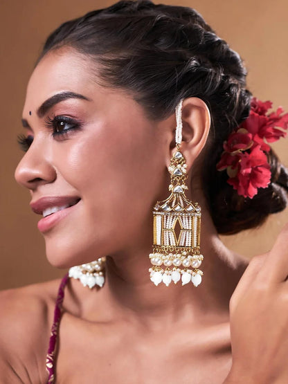 Viral Doli Earrings with Ear Chain