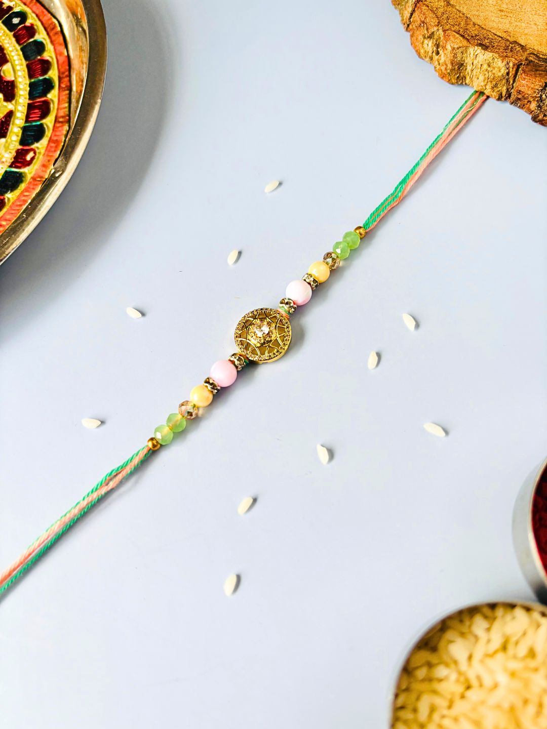 AD Rakhi for Brother with Roli Chawal