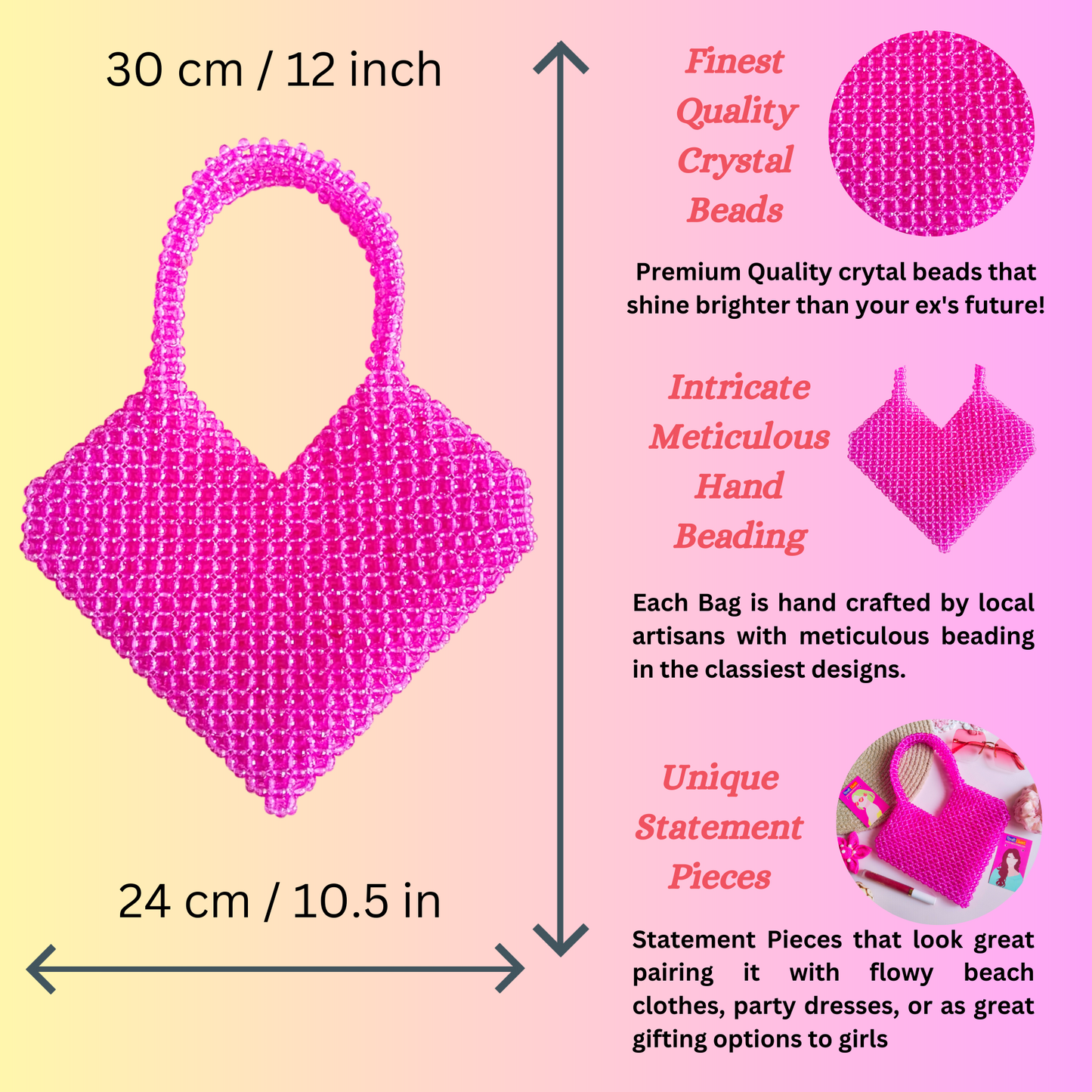 Barbie Pink Heart Bag