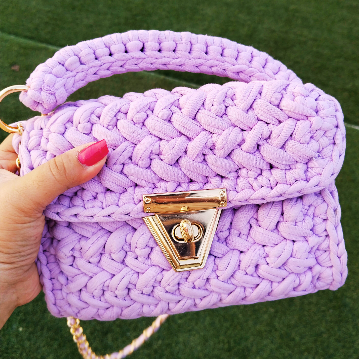 Dreamy Lilac Crochet Bag