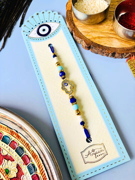 Hamza Hand Evil Eye AD Rakhi with Roli Chawal