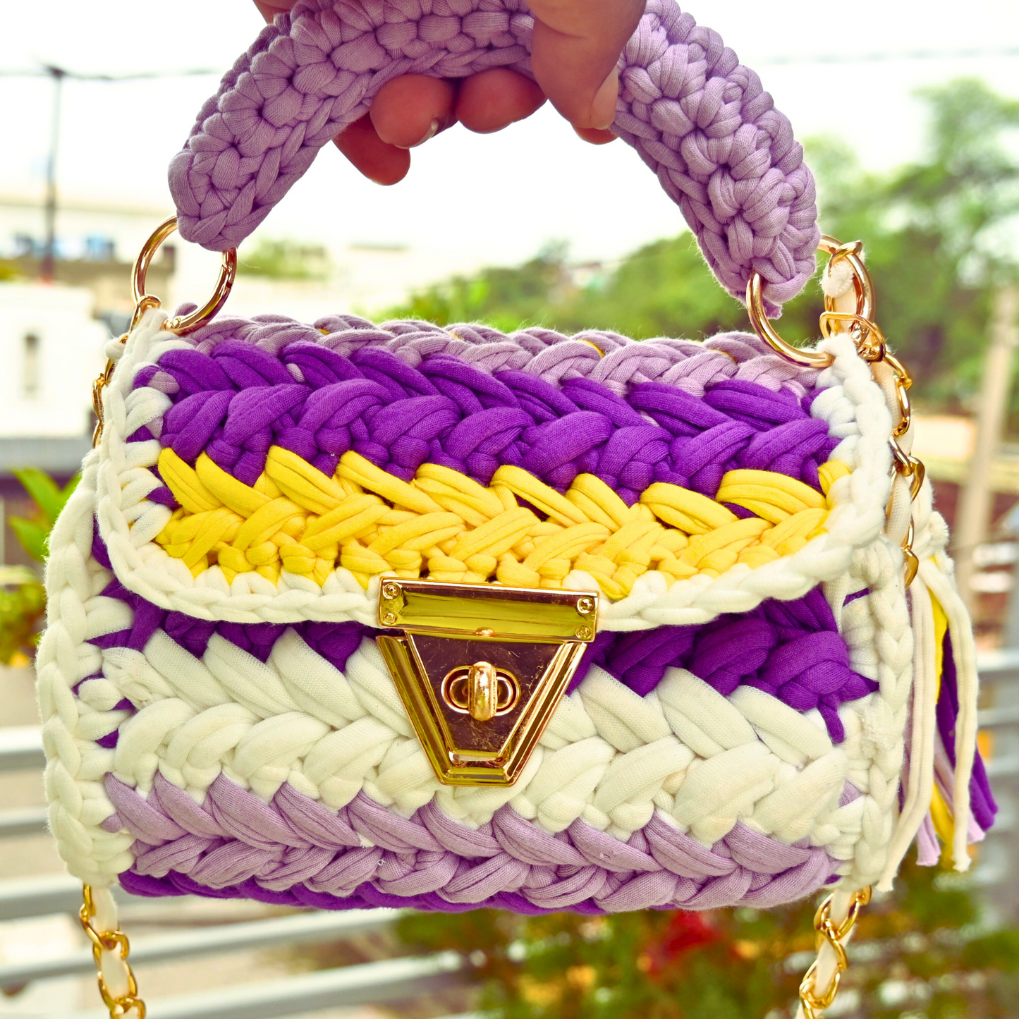 BTS Lover Lilac Crochet Bag