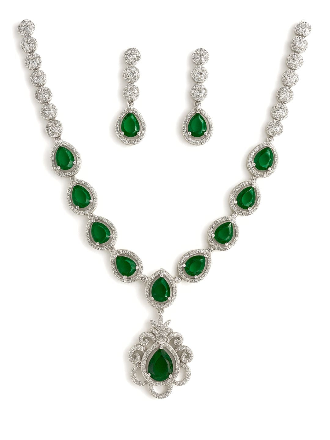 Athena AD Jewellery Set (Green)