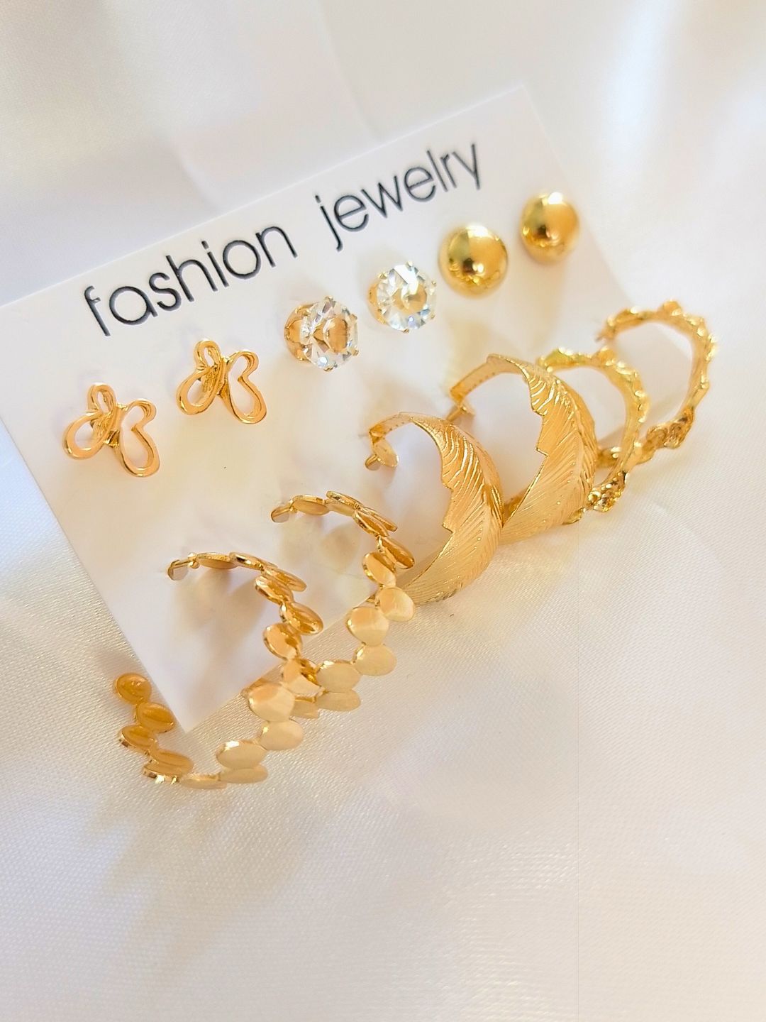 Combo Pack of 6 Earrings (Gold)