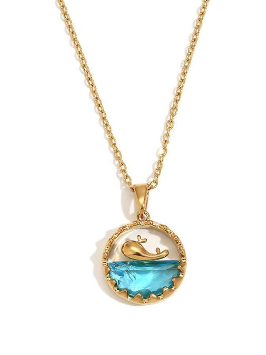 Cute Dolphin Necklace Pendant for Beach Lovers