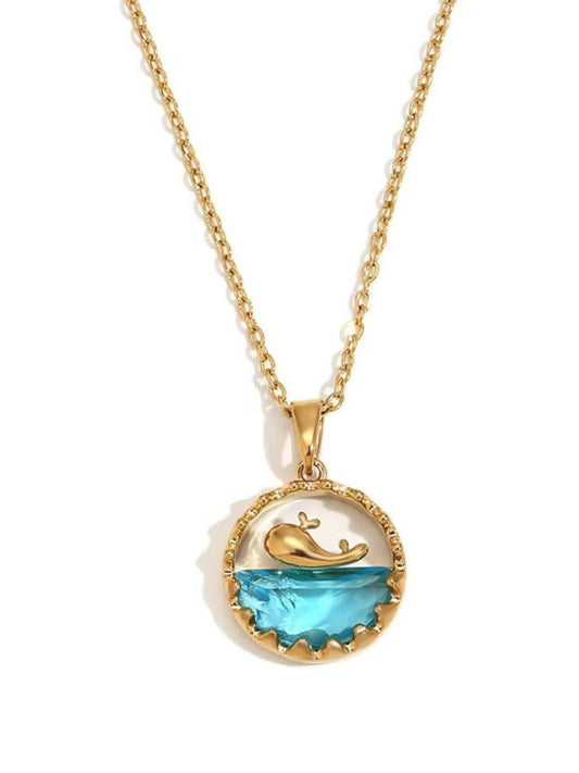 Cute Dolphin Necklace Pendant for Beach Lovers