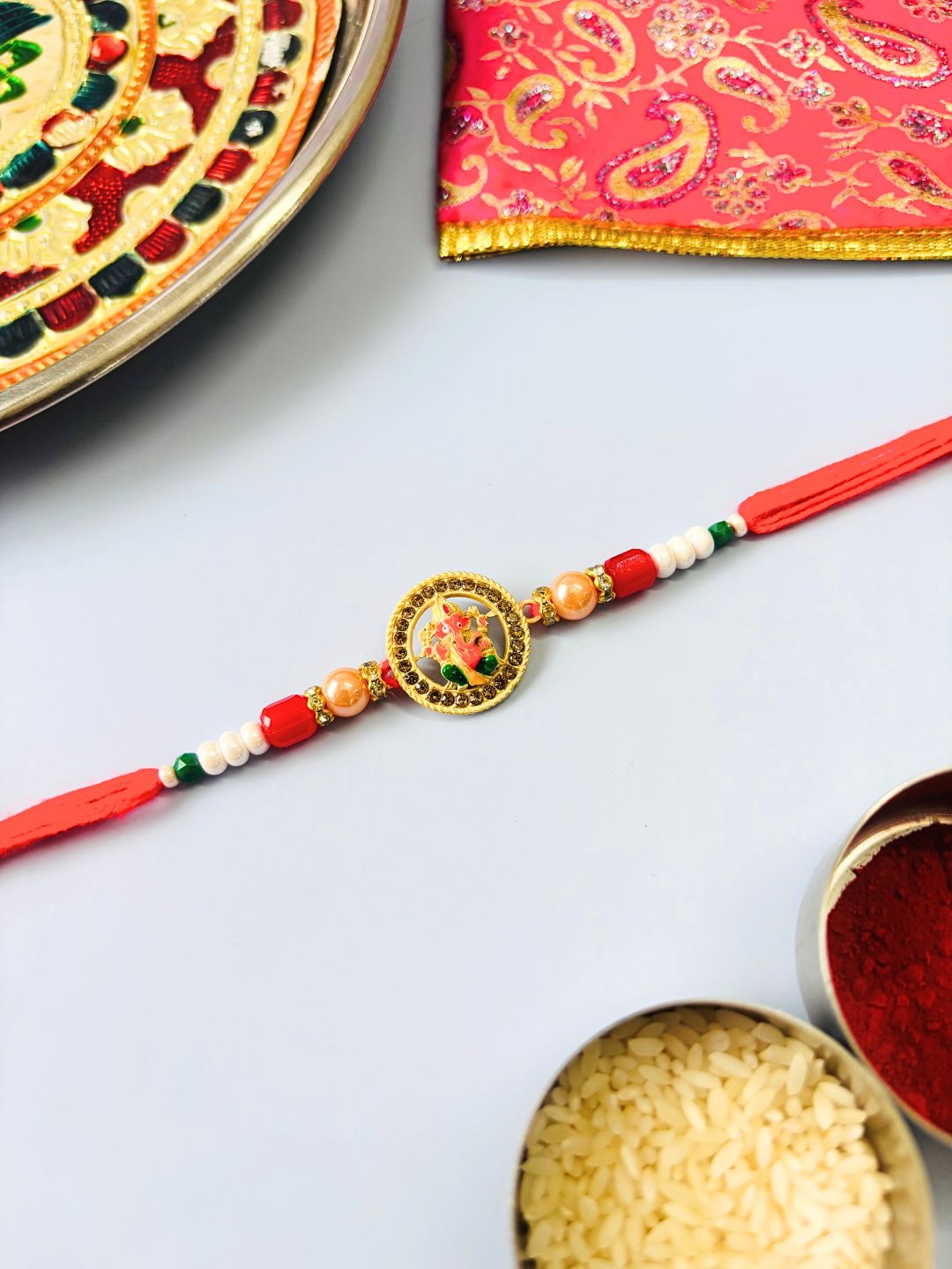 O My Friend Ganesha Kids Rakhi with Roli Chawal for Kids