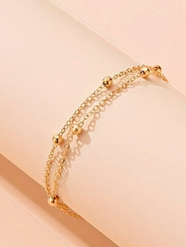 Gold-plated Double Layer Anklet