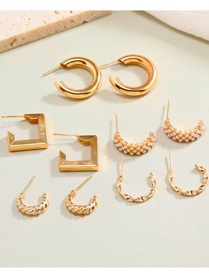 Combo of 5 Hoops (Gold)