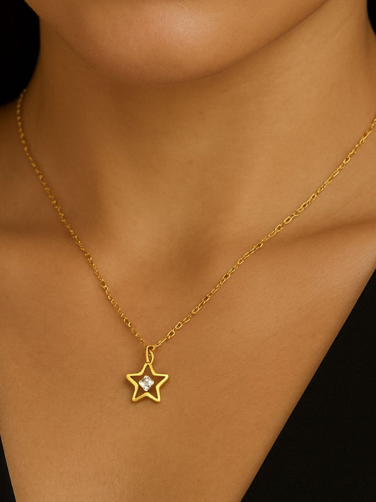 Star AD Necklace Chain (Gold)