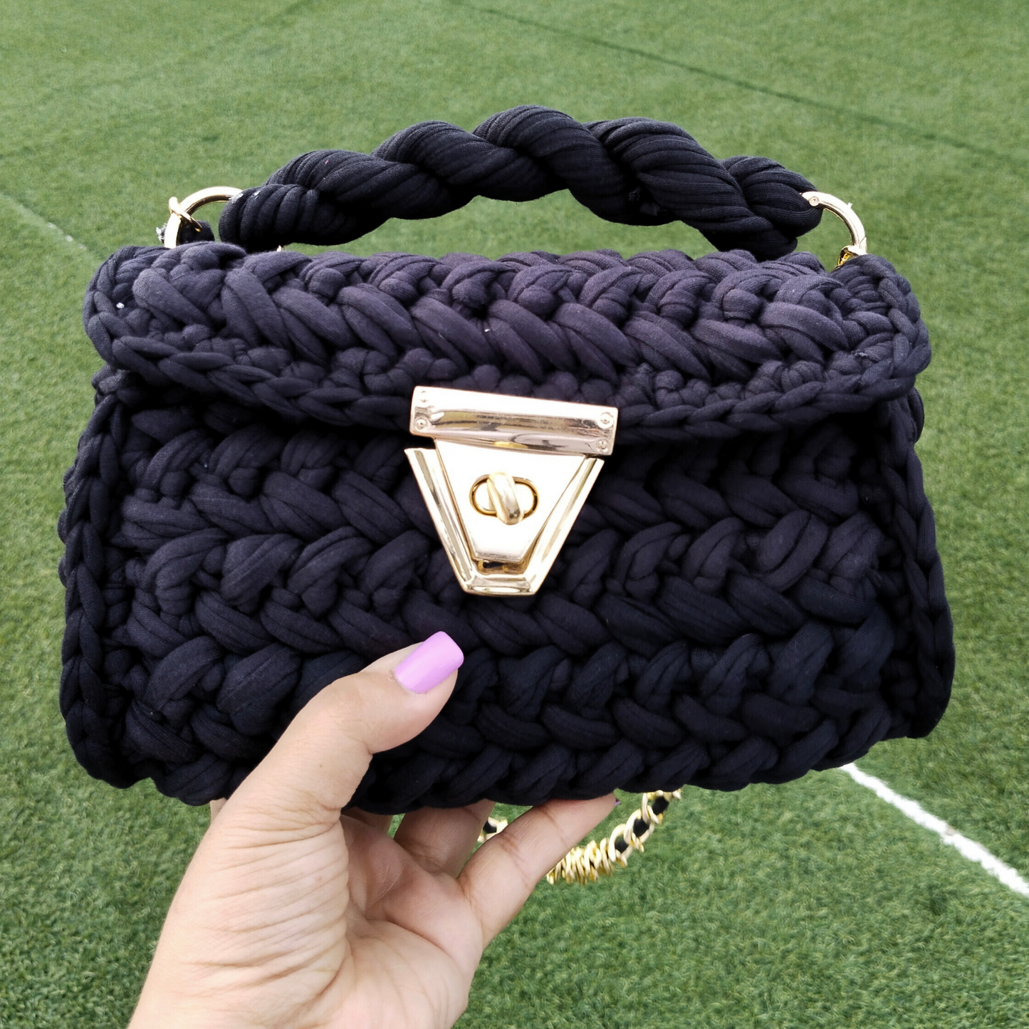 Black Magic Crochet Bag