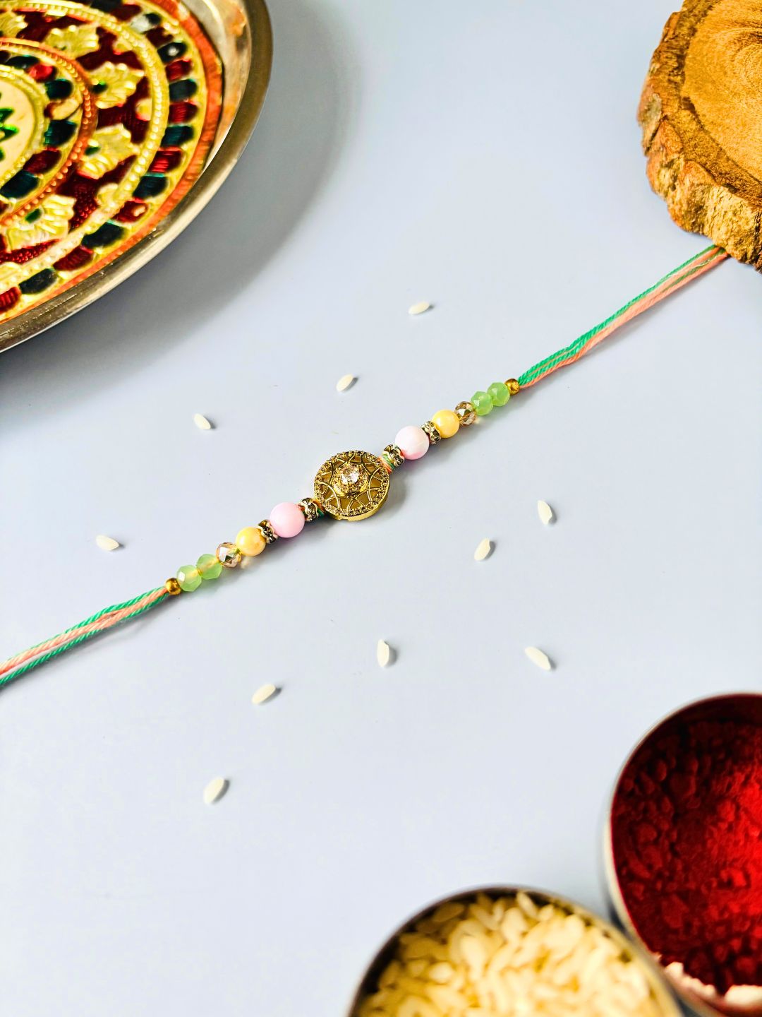 AD Rakhi for Brother with Roli Chawal