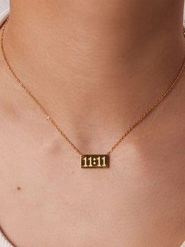 11 11 Manifestation Necklace Pendant (Gold)