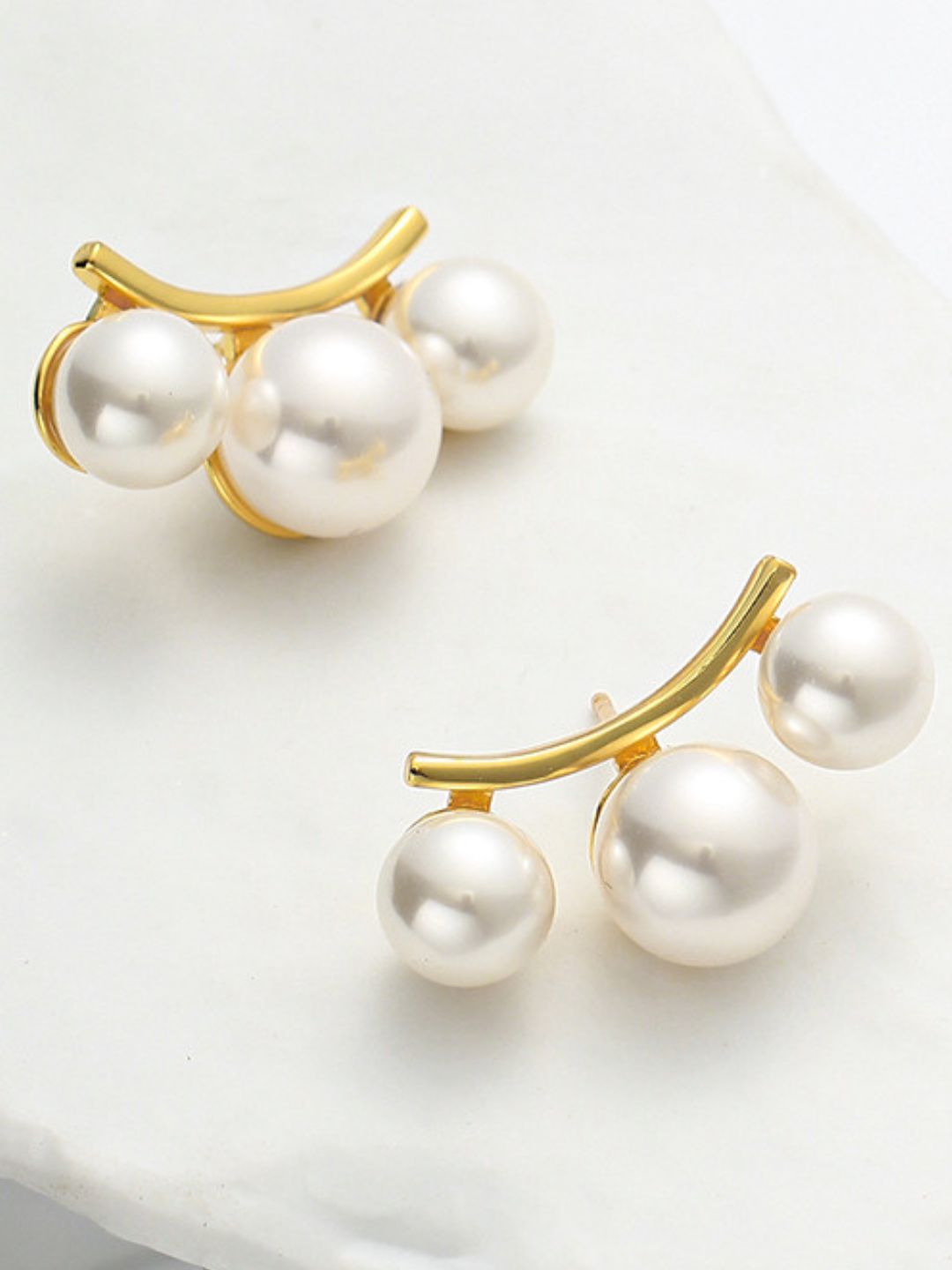 Triple Pearl Studs