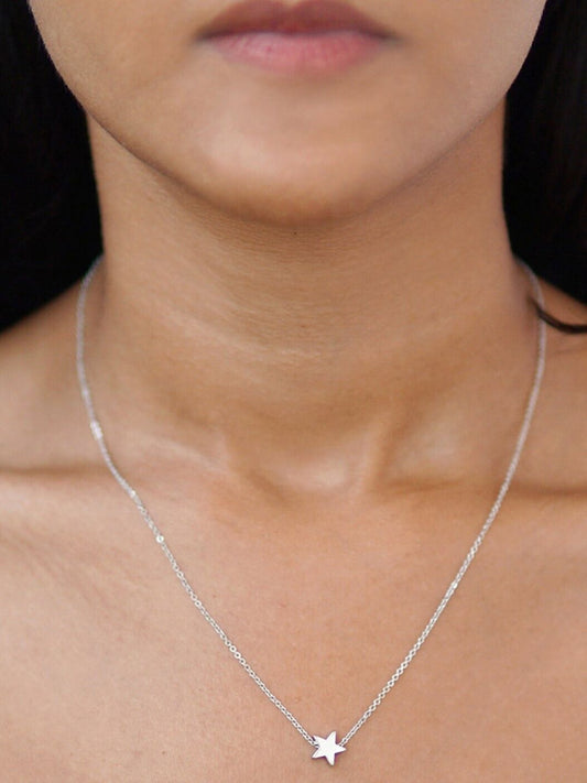 Silver Star Necklace Chain