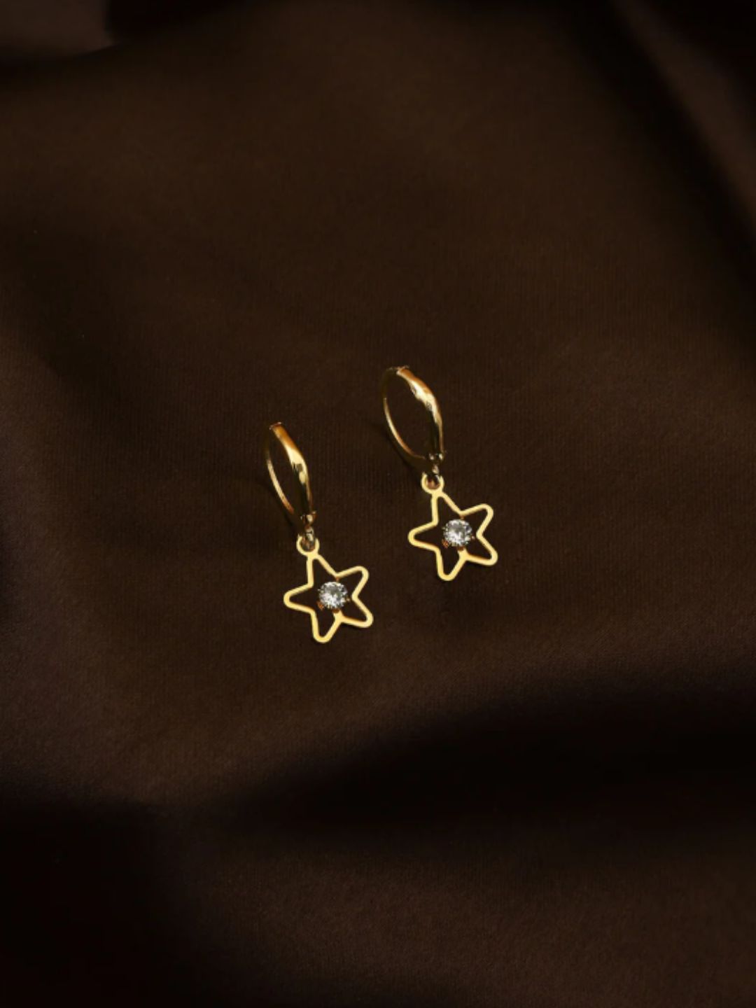 Star AD Drop Earrings (Gold)