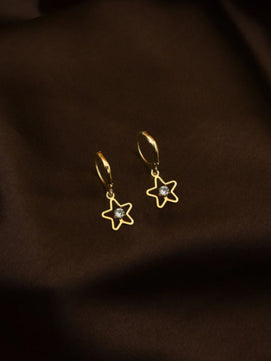 Star AD Drop Earrings (Gold)