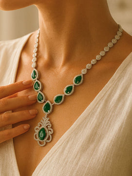 Athena AD Jewellery Set (Green)