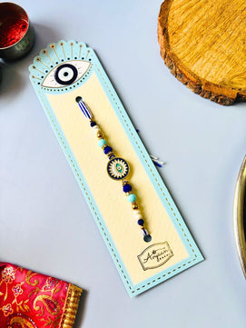 Evil Eye Enamelled Rakhi with Roli Chawal