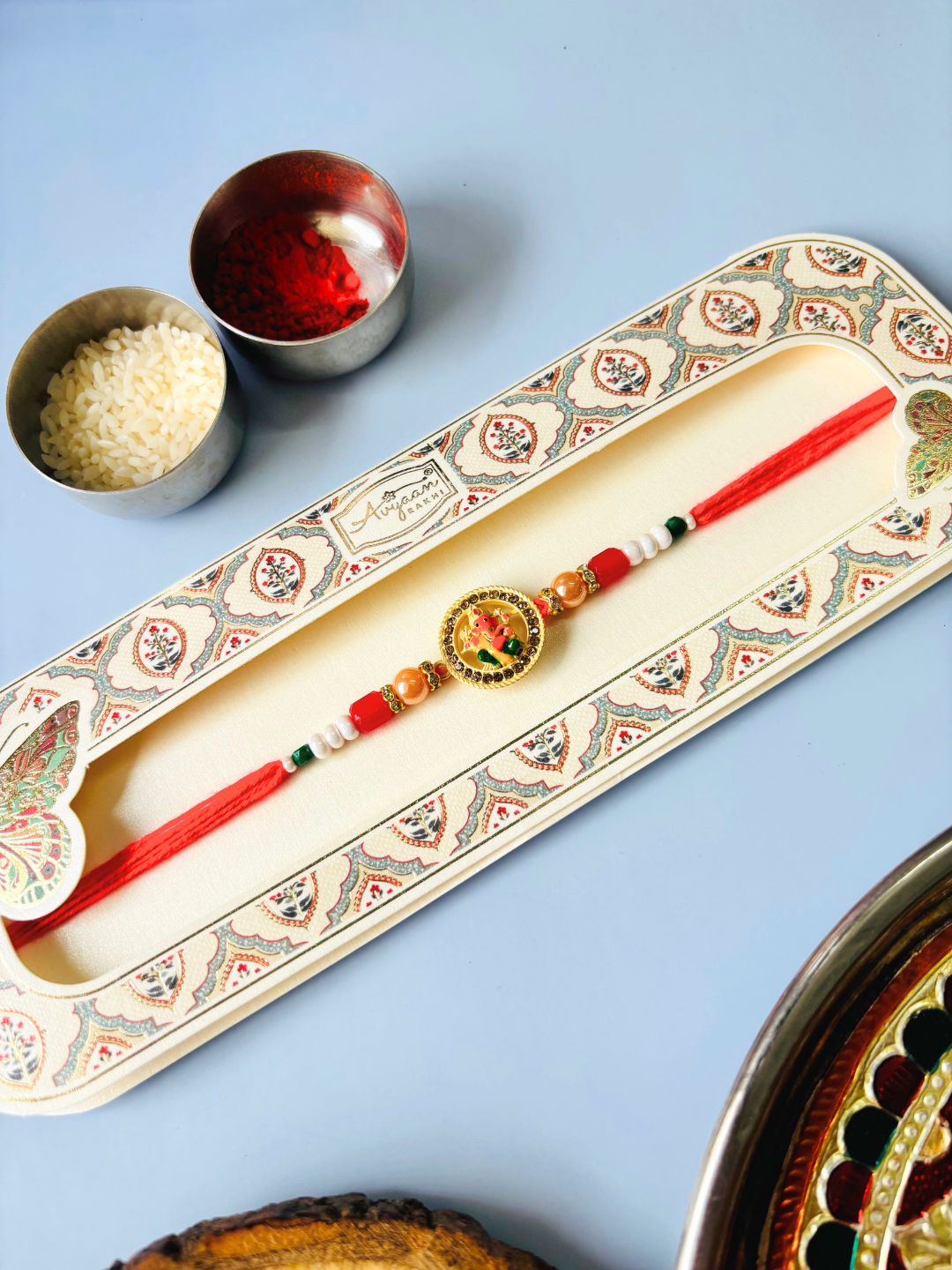 O My Friend Ganesha Kids Rakhi with Roli Chawal for Kids