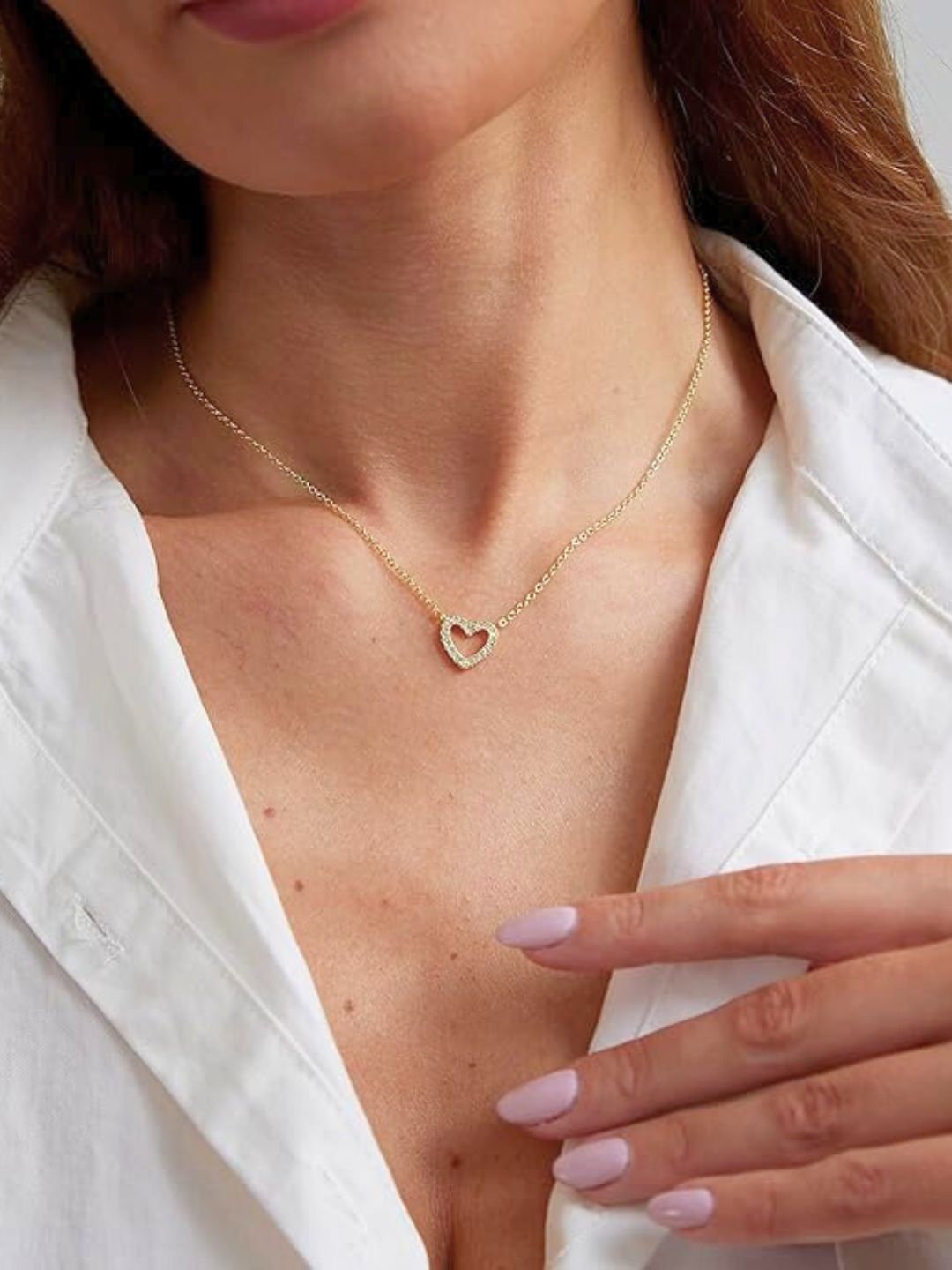 Heart AD Necklace Chain (Gold)