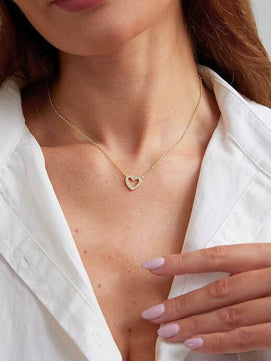 Heart AD Necklace Chain (Gold)