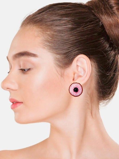 Evil Eye Studs (Pink)