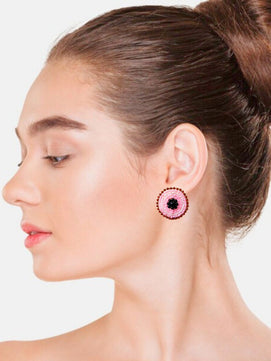 Evil Eye Studs (Pink)