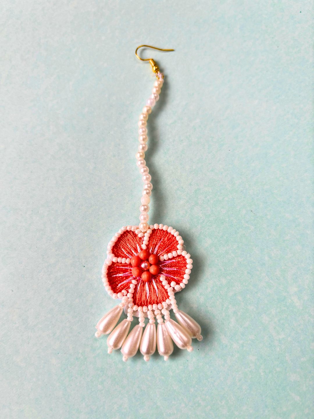 Flower Blossom Bridal Jewellery Set (Orange and Yellow)