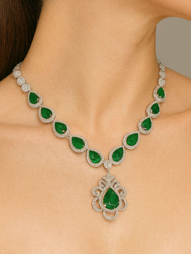 Athena AD Jewellery Set (Green)