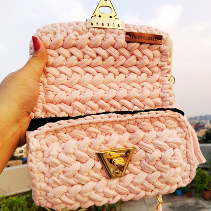 Pastel Pink Crochet Bag