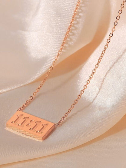 11 11 Manifestation Necklace Pendant (Rose Gold)