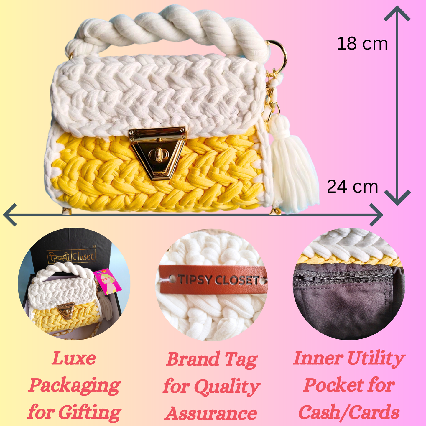 Haldi Hues Crochet Bag